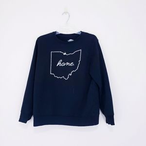 Black Ohio Home Sweatshirt Crewneck Size Large L Home Free Brand
